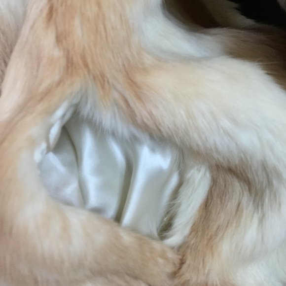 Vintage Michelle brown cream rabbit fur jacket - Picture 5 of 6